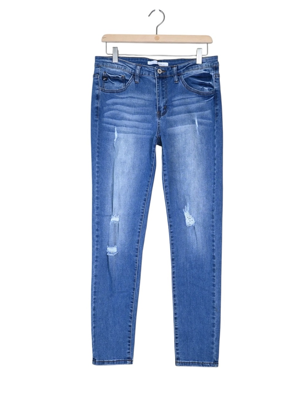 KanCan Women's 13/30 Mid Rise Jeans Lightly Destroyed Jean